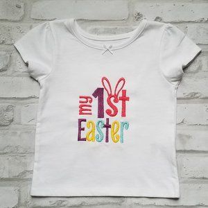 Embroidered my 1st Easter shirt for baby girls